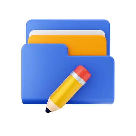 Free Pencil Folder  3D Icon