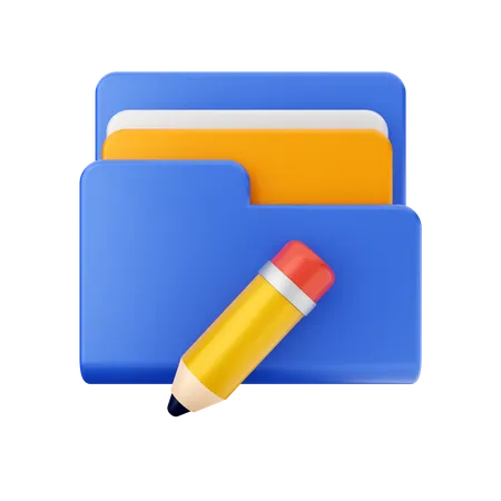 Free Pencil Folder  3D Icon