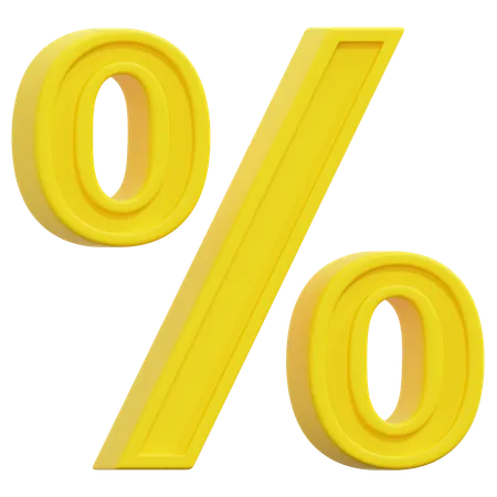 Free Percent  3D Icon