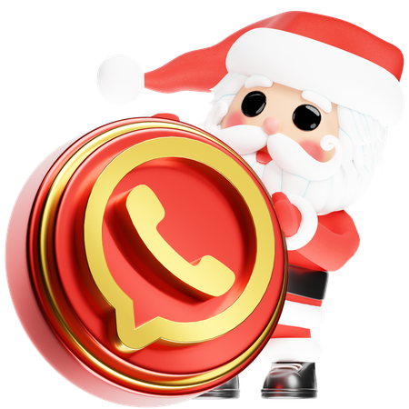 Free Père Noël avec Whatsapp de Noël  3D Icon