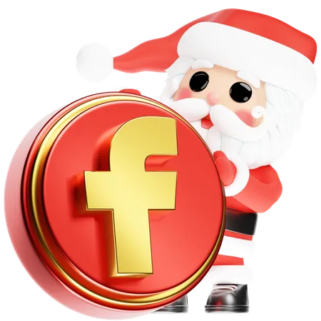 Free Père Noël avec Facebook de Noël  3D Icon