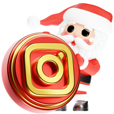 Free Père Noël Calus avec Instagram de Noël  3D Icon