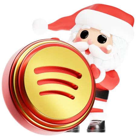 Free Santa Calus avec Spotify de Noël  3D Icon