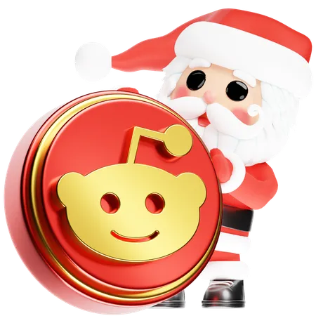 Free Père Noël Calus avec Reddit de Noël  3D Icon