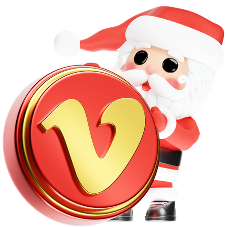 Free Père Noël avec Vimeo de Noël  3D Icon