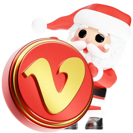 Free Père Noël avec Vimeo de Noël  3D Icon