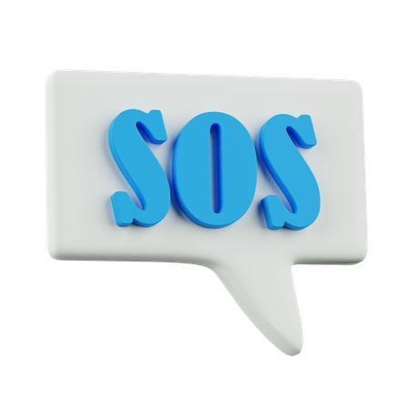Free Perigo sinal sos bate-papo  3D Icon