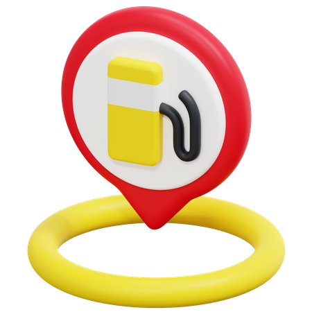 Free Petrol Station Location  3D Icon