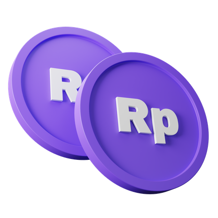 Free Pièce de monnaie Rupiah  3D Icon