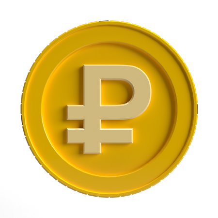 Free Pièce de rouble  3D Icon