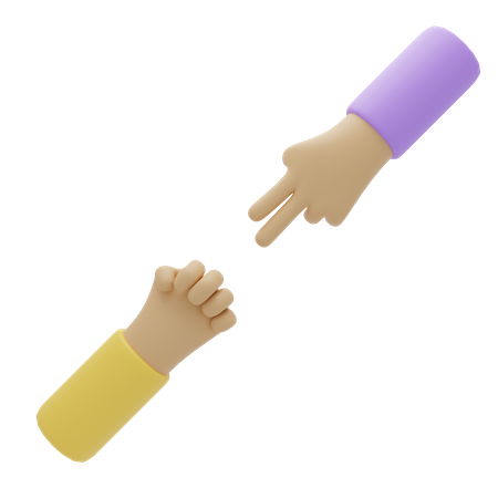 Free Pierre, papier, ciseaux, main  3D Icon