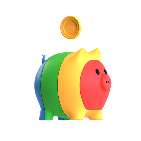 Free Piggy Bank  3D Icon