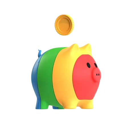 Free Piggy Bank  3D Icon