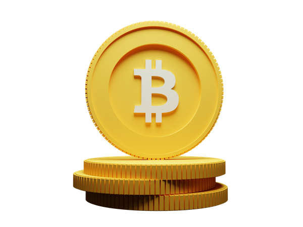 Free Pila de bitcoins  3D Illustration