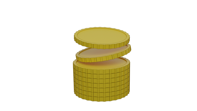 Free Pila de monedas de oro  3D Icon