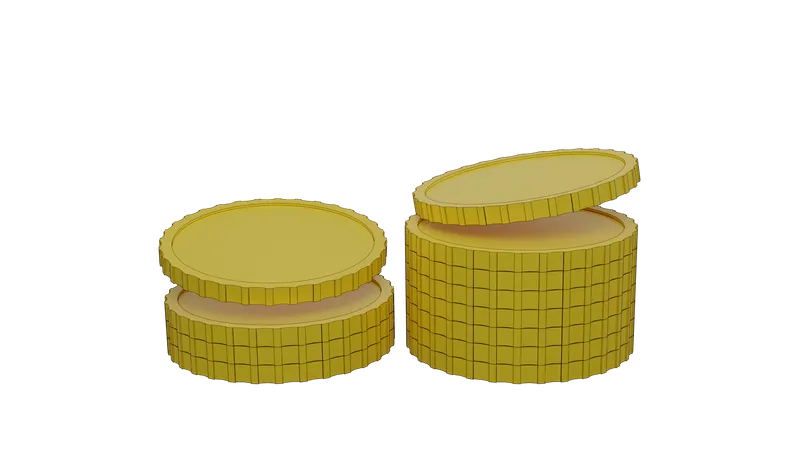 Free Pila de monedas de oro  3D Icon