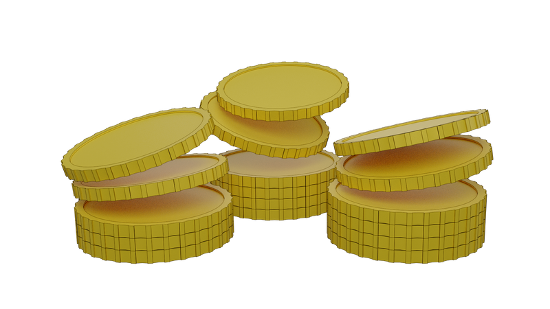 Free Pila de monedas de oro  3D Icon