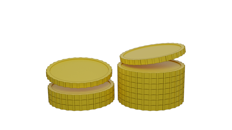 Free Pilha de moedas de ouro  3D Icon