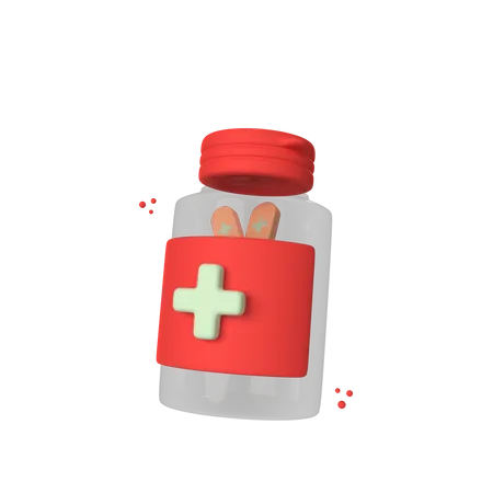 Free Pillen Flasche  3D Icon