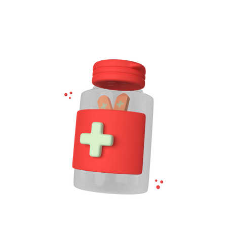 Free Pills Bottle  3D Icon