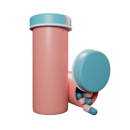 Free Pills Bottle  3D Icon