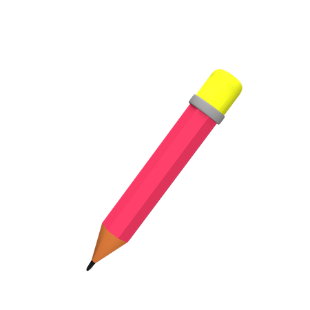 Free Pink Pencil  3D Icon