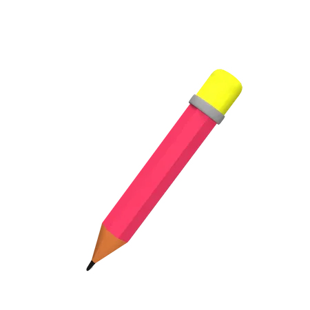 Free Pink Pencil  3D Illustration