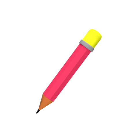 Free Pink Pencil  3D Illustration