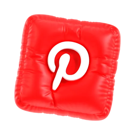 Free 3 D Inflated Pinterest Logo 3D Icon