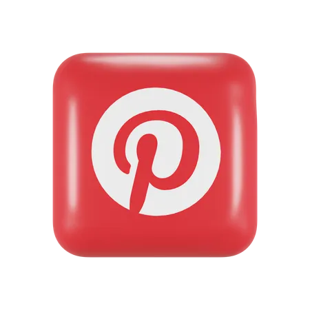 Free Pinterest  3D Logo