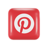 pinterest 3d logo 3d