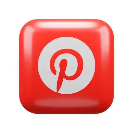 Free Pinterest  3D Logo