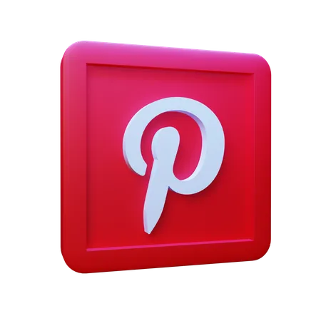 Free Pinterest  3D Logo