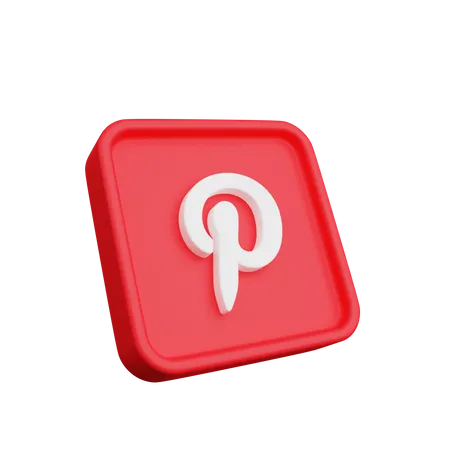 Free Pinterest  3D Logo