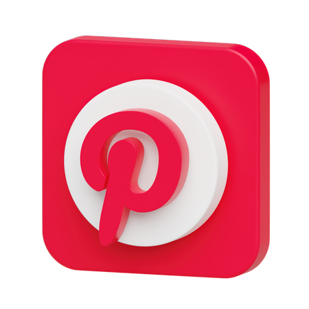 Free Pinterest  3D Logo