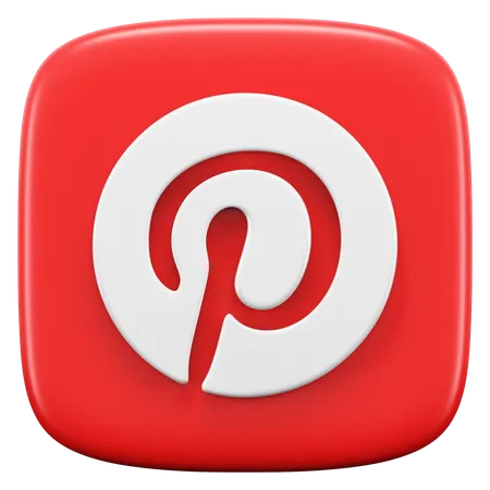 Free Creatively Drawn Pinterest Logo 3D Icon