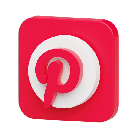 Free Pinterest Logo  3D Illustration