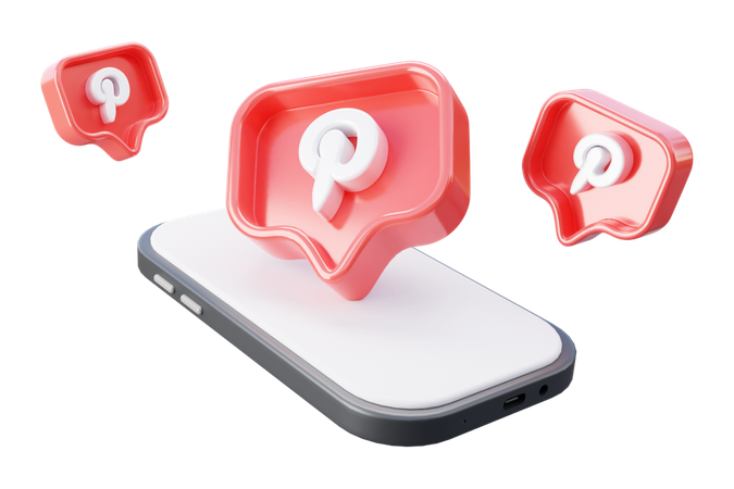 Free Pinterest marketing  3D Icon