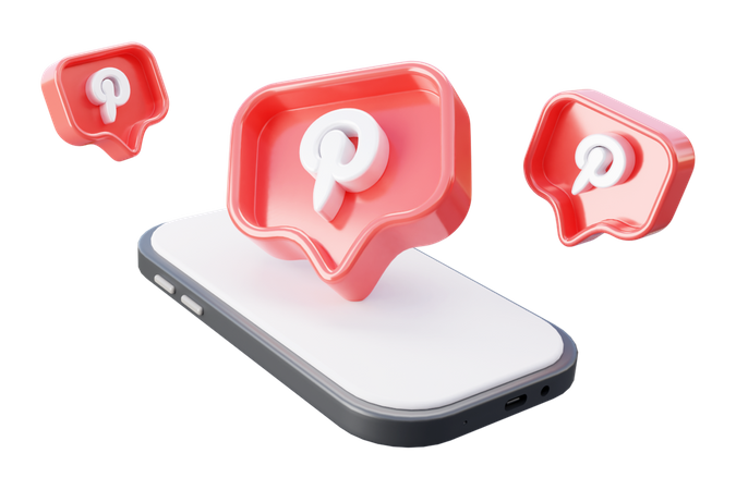 Free Pinterest marketing  3D Icon