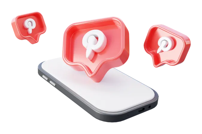 Free Pinterest marketing  3D Icon