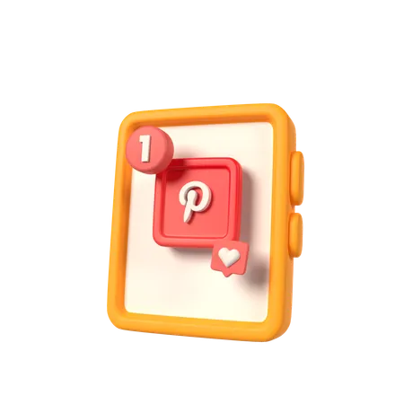 Free Pinterest With Hanphone  3D Icon