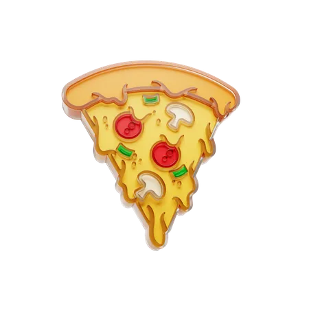 Free Pizza Slice  3D Illustration