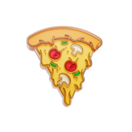 Free Pizza Stück  3D Illustration