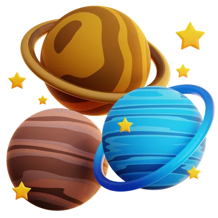 Free Planets 3D Icon