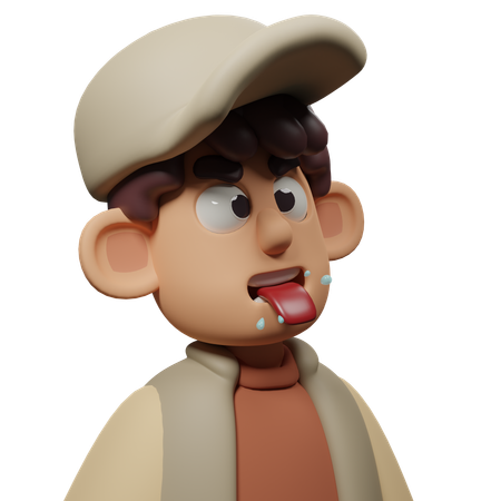 Free 장난기 넘치는 표정의 캐릭터  3D Icon