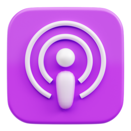 Free Podcast  3D Icon