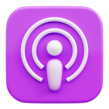 Free Podcast  3D Icon