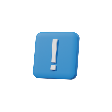 Free Point d'exclamation  3D Icon