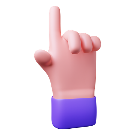 Free Pointing Finger  3D Illustration