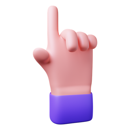 Free Pointing Finger  3D Illustration
